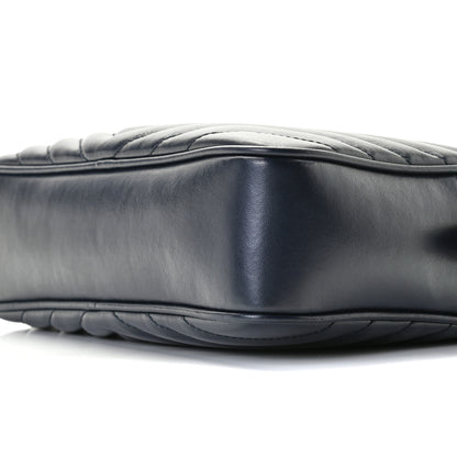 Saint Laurent Calfskin Matelasse Monogram Lou Camera Bag Deep Marine 8 of 10