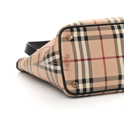 Burberry Haymarket Check Medium Regent Tote Chocolate 9 of 11