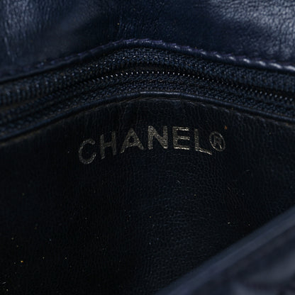 Chanel Lambskin Quilted Flap Waist Belt Bag 70 28 Blue 6 of 8