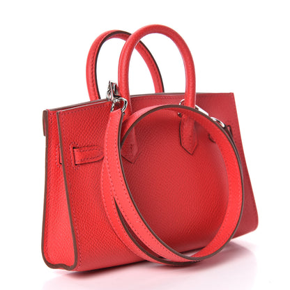Hermes Epsom Micro Birkin 15 Bougainvillea 3 of 11