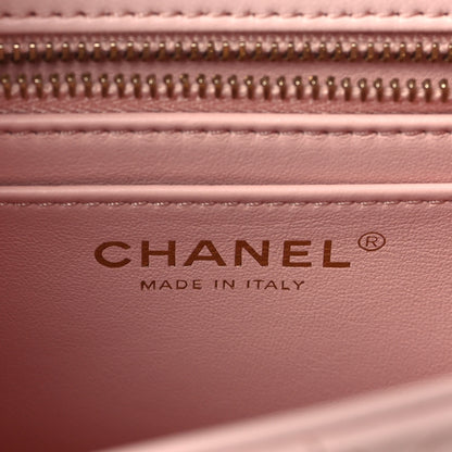 Chanel Lambskin Quilted Mini Pearl Crush Flap Light Pink 6 of 11