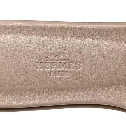 Hermes Box Calfskin Oran Sandals 37 Bois De Santal 7 of 9
