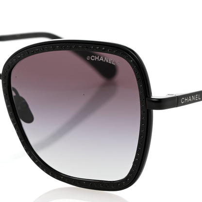 Chanel Square Frame Sequin Sunglasses 4277-B Black 7 of 8