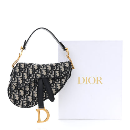 Christian Dior Oblique Mini Saddle Bag Blue 12 of 12