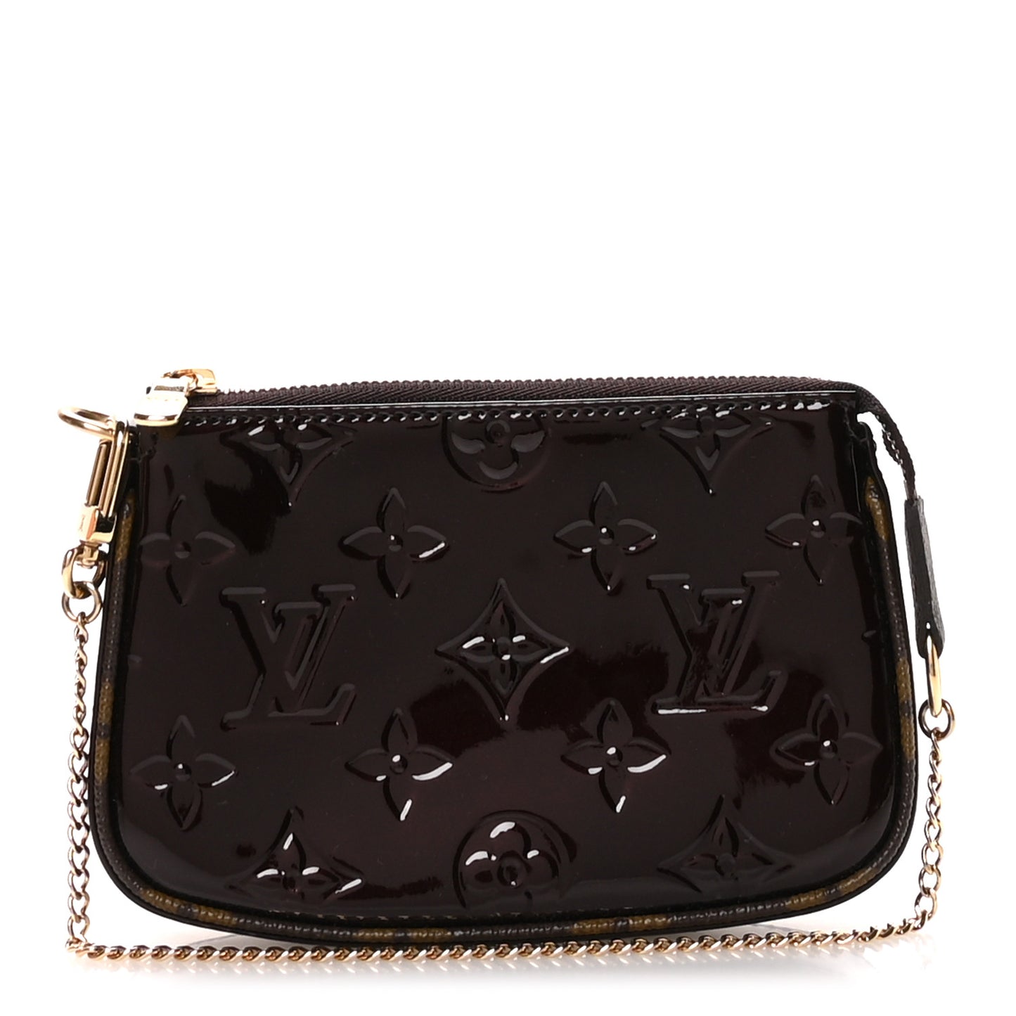 Vernis Monogram Mini Pochette Accessories Amarante