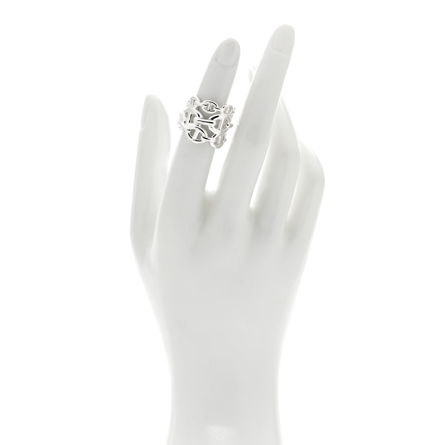 Sterling Silver GM Chaine d'ncre Enchainee Band Ring 49 5