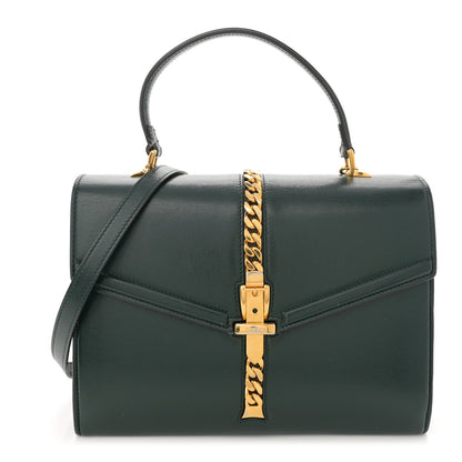 Gucci Azalea Calfskin Small Sylvie 1969 Top Handle Bag Green 1 of 17