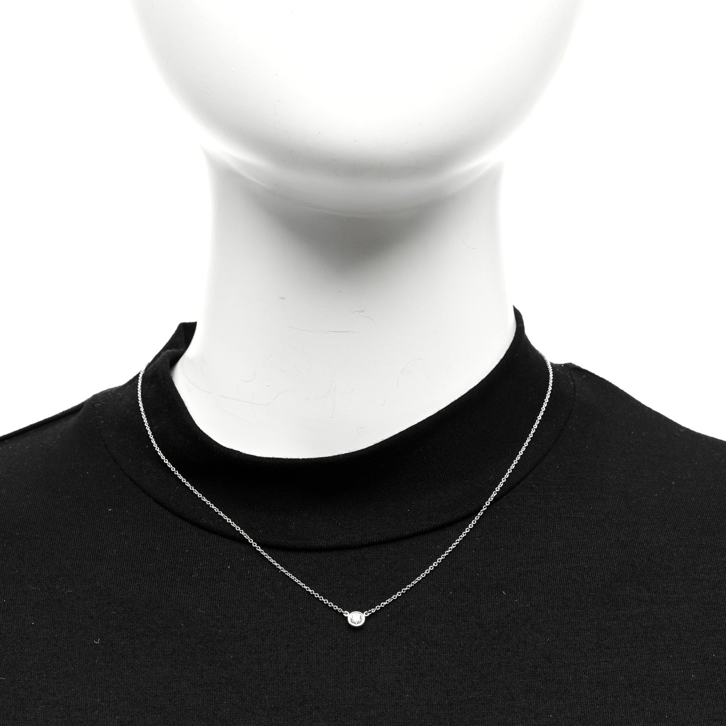 Platinum Diamond .20ct Elsa Peretti Diamonds by the Yard Pendant Necklace