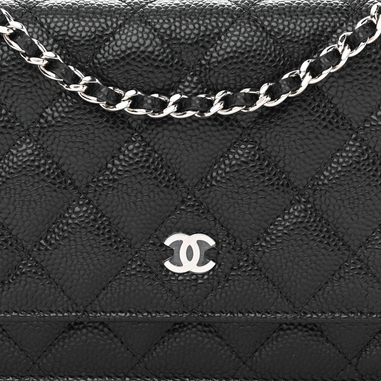 Chanel Caviar Quilted Wallet On Chain WOC Black 9 of 12