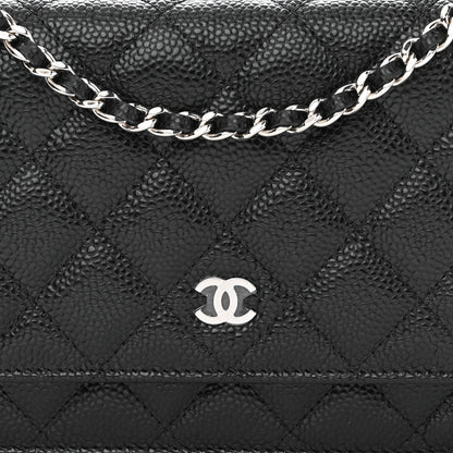 Chanel Caviar Quilted Wallet On Chain WOC Black 9 of 12