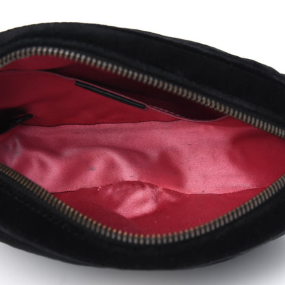 Gucci Velvet Matelasse GG Marmont Belt Bag 85 34 Black 4 of 5