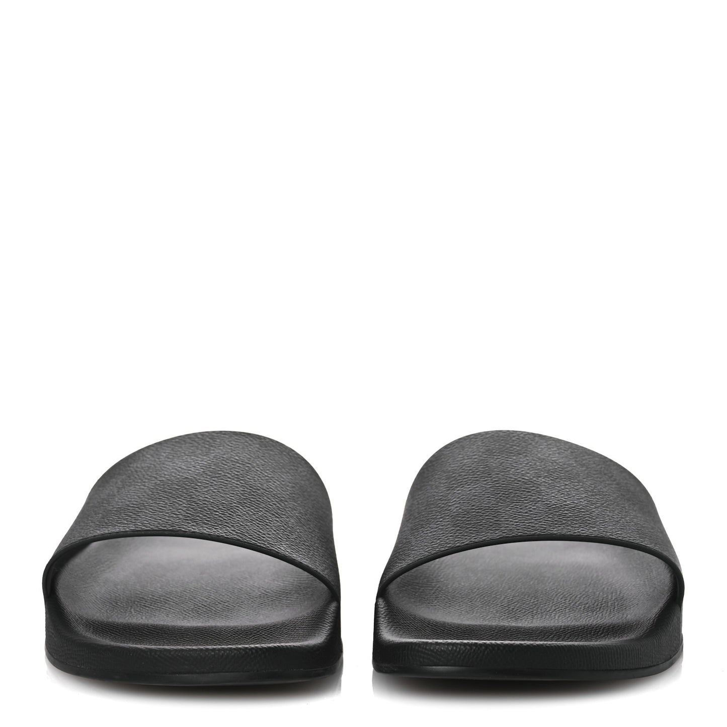 Damier Graphite Mens Waterfront Slide Sandal 9 Black