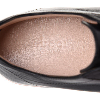 Gucci Malaga Kid Peggy Platform Sneakers 37.5 Black White 8 of 10