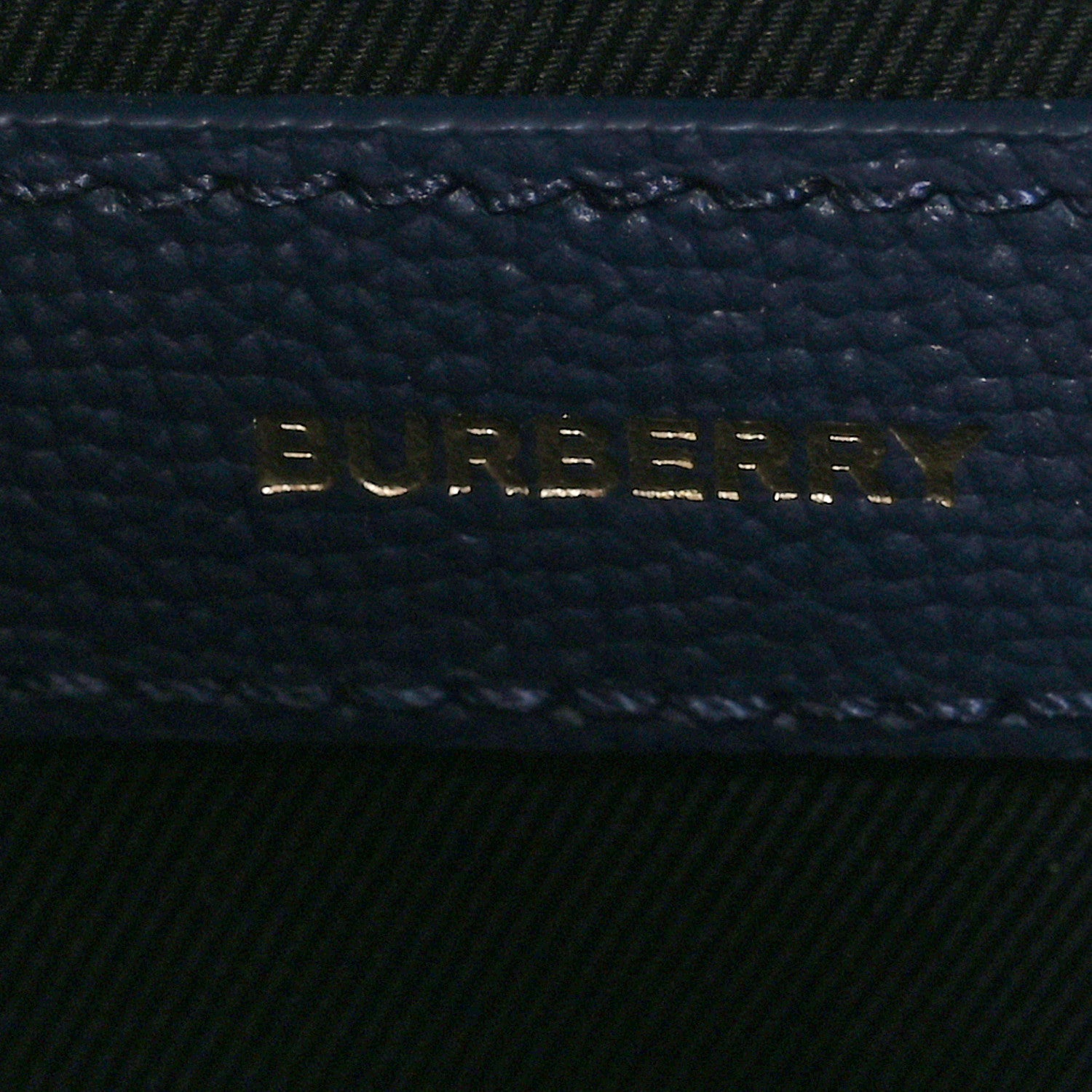 Burberry Derby Calfskin Vintage Check Medium Banner Tote Regency Blue 6 of 12