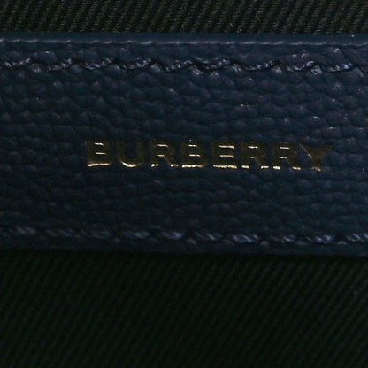 Burberry Derby Calfskin Vintage Check Medium Banner Tote Regency Blue 6 of 12