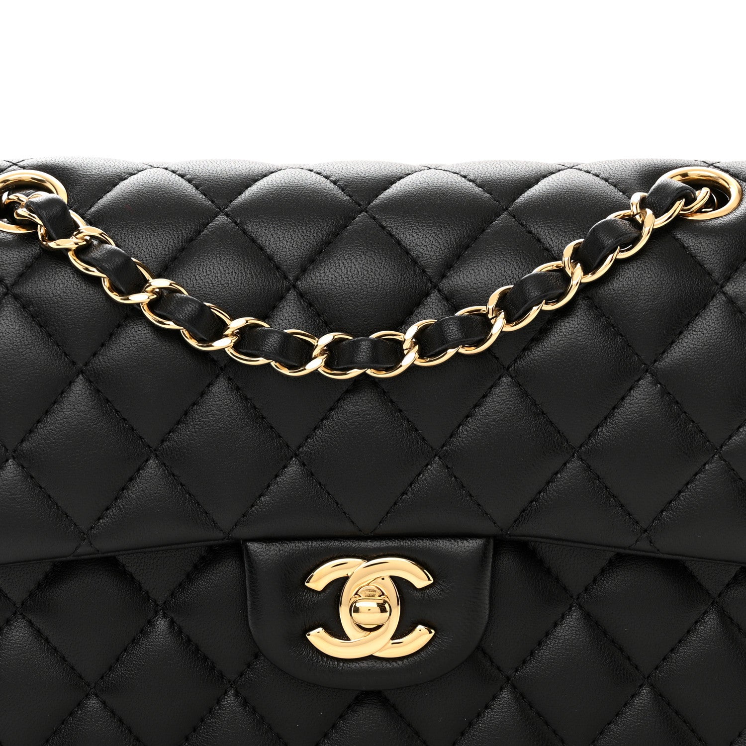Chanel Lambskin Quilted Small Double Flap Black 8 of 13