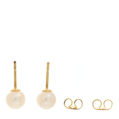 Mikimoto 18K Yellow Gold Akoya Pearl 6.5-7mm Stud Earrings 3 of 4