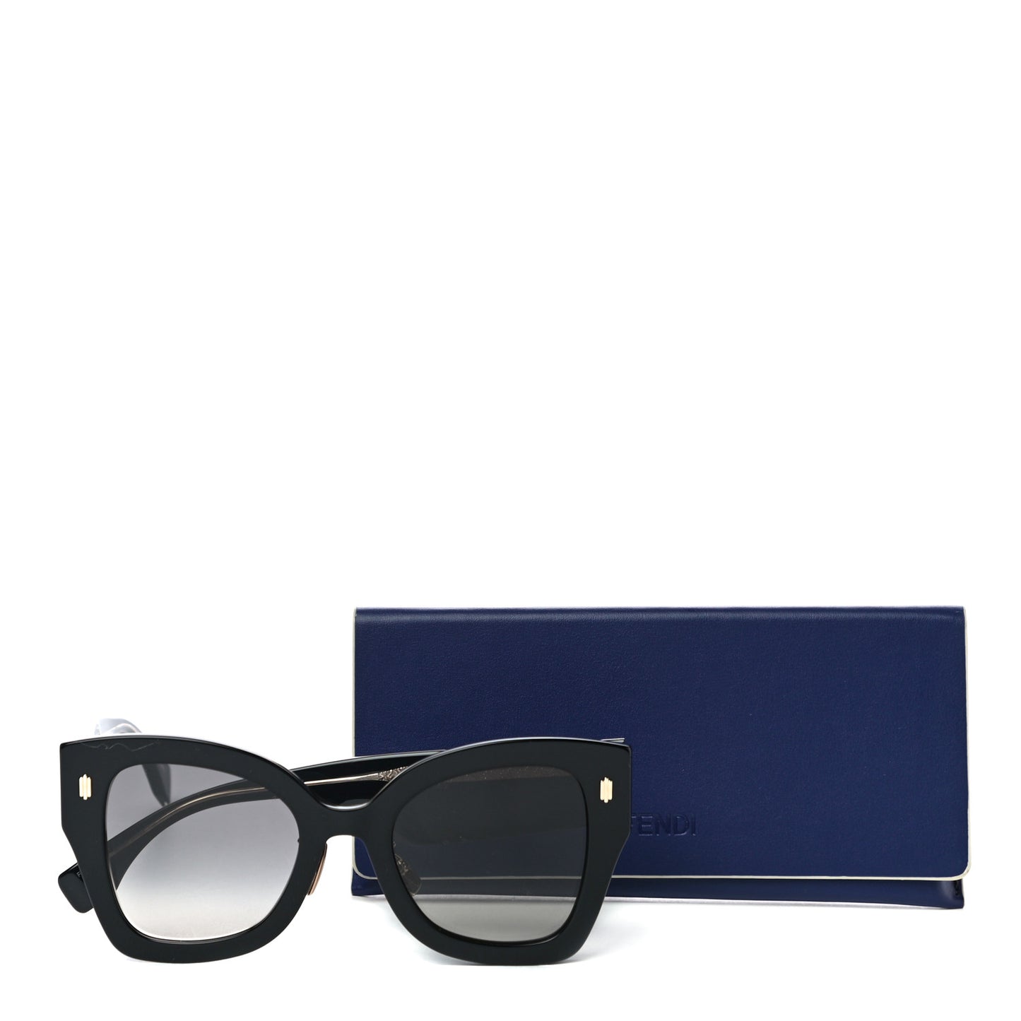 Acetate Cat Eye Sunglasses FF0452 Black