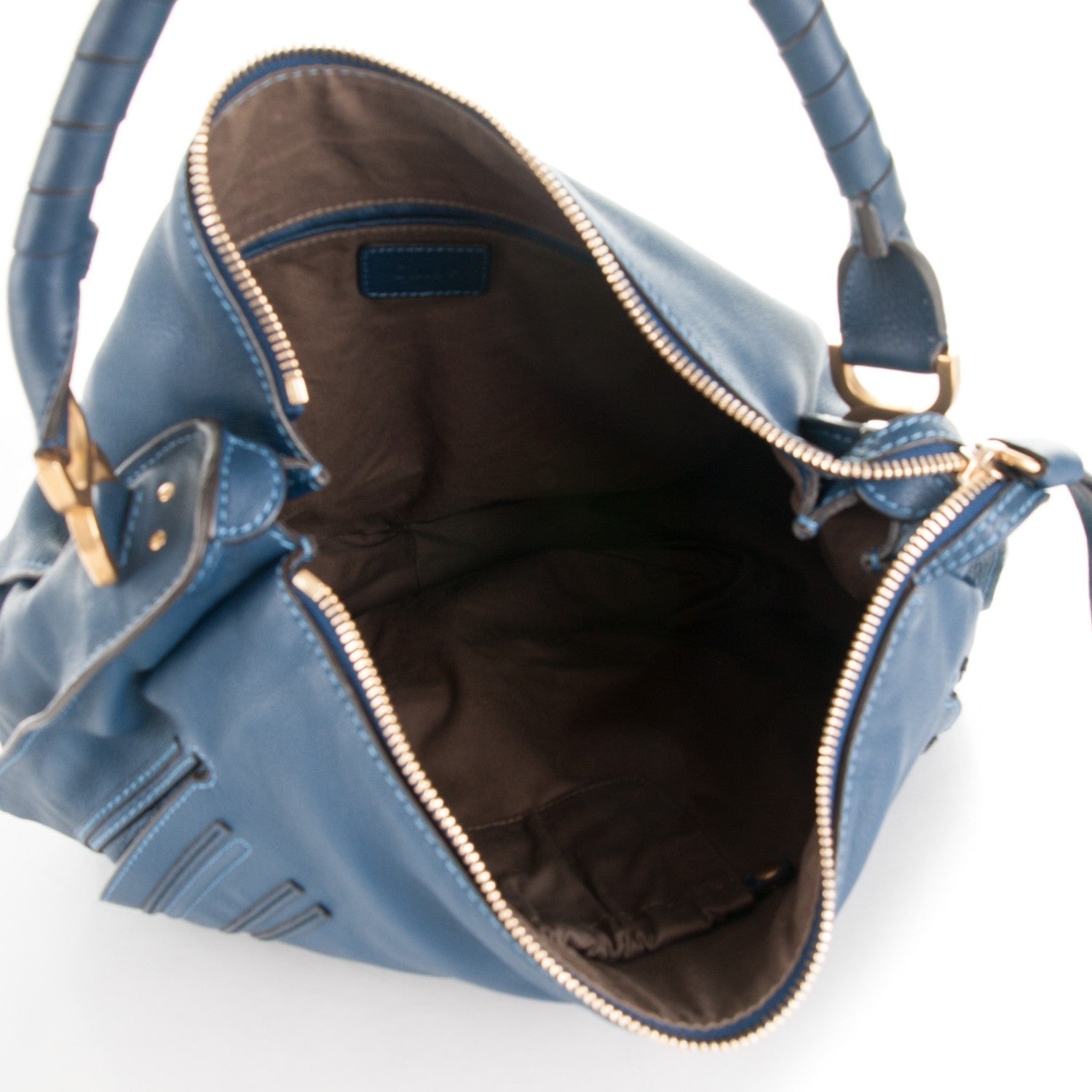 Chloe Calfskin Large Marcie Hobo Royal Navy 5 of 9