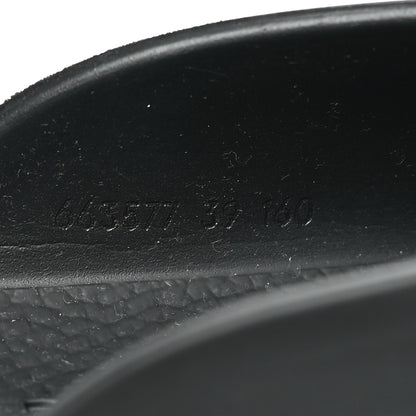 Gucci Rubber GG Monogram Perforated Elea Platform 55mm Lug Sole Sandals 39 Black 6 of 9