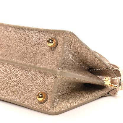 Fendi Stingray Shiny Nappa Petite Peekaboo I SEE U Satchel Tortora 9 of 9