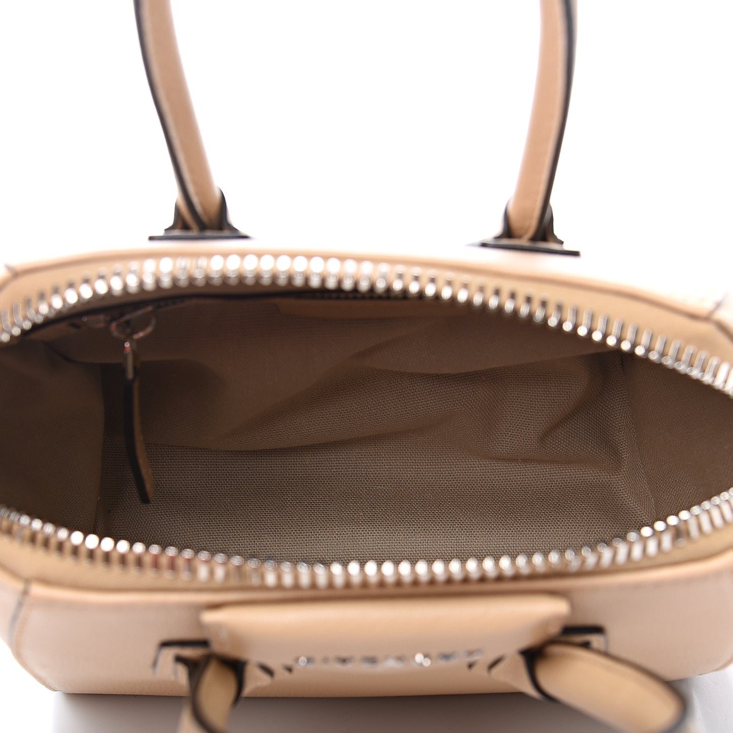 Sugar Goatskin Mini Antigona Beige Camel