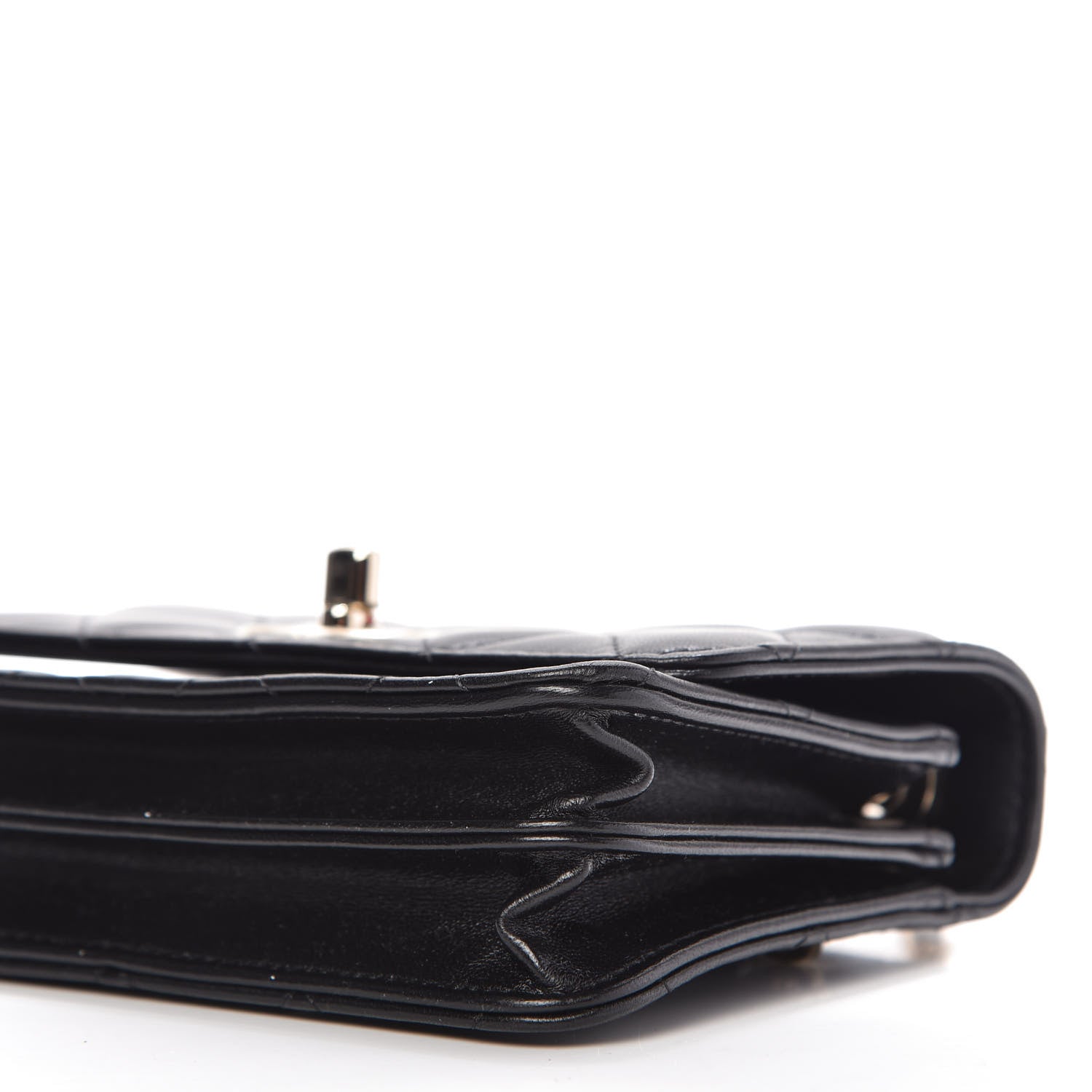 Chanel Lambskin Quilted Mini Trendy CC Wallet On Chain WOC Black 7 of 9