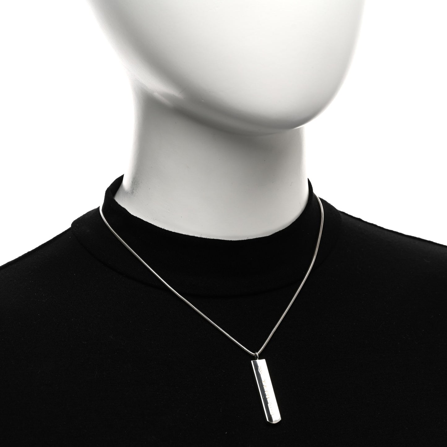 Sterling Silver 1837 Bar Pendant Necklace