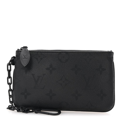 Louis Vuitton Calfskin Monogram Speedy P9 Bandouliere 40 Pochette Ultra Black 1 of 6
