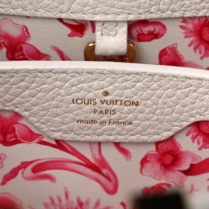 Louis Vuitton Taurillon Lambskin Calfskin Capucines BB Snow White 6 of 9
