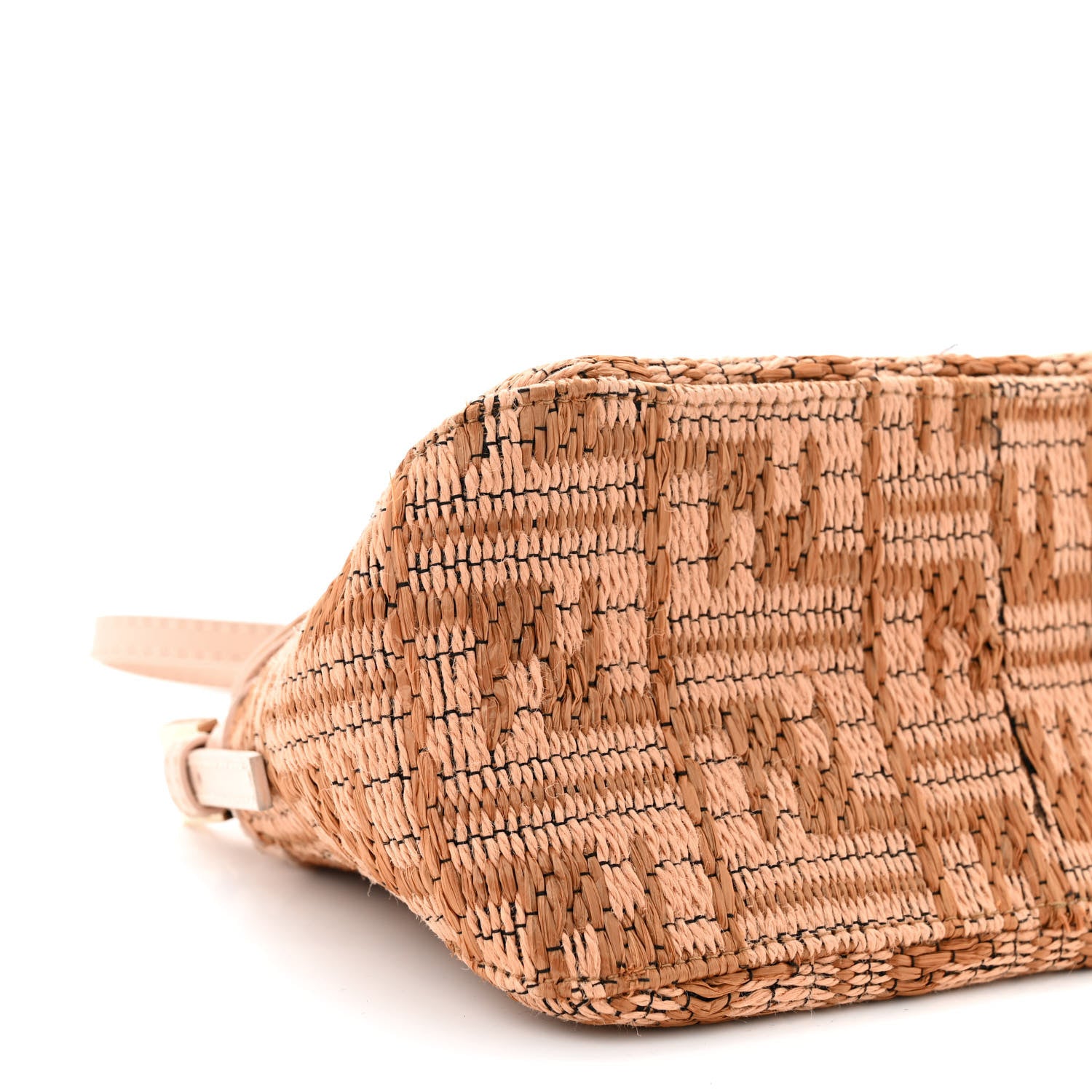 Fendi Raffia Mini Mama Baguette Beige Pink 9 of 10
