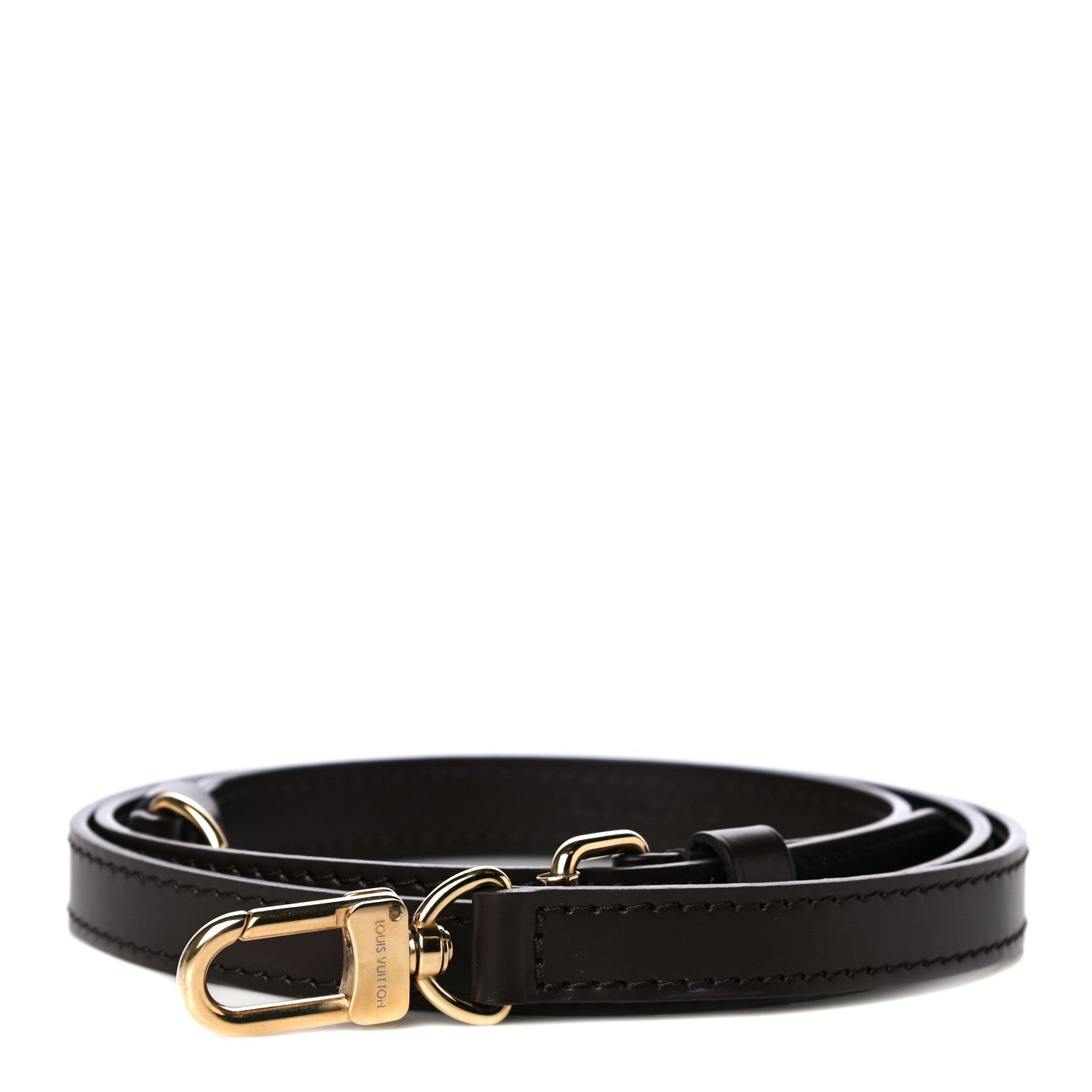 Louis Vuitton Calfskin 16mm Adjustable Shoulder Strap Brown 1 of 5