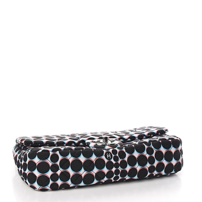 Chanel Nylon Printed Medium Single Flap Black White 3 of 9