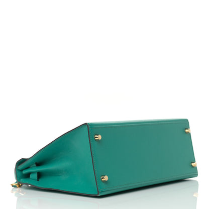 Hermes Epsom Kelly Sellier 28 Bleu Paon 3 of 14