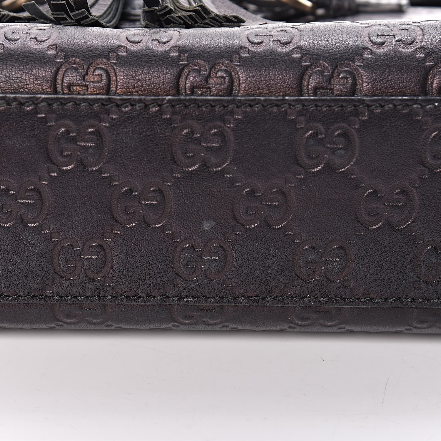 Gucci Guccissima Medium Emily Chain Shoulder Bag Black 17 of 17