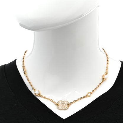 Chanel Metal Crystal CC Star Necklace Gold 2 of 7