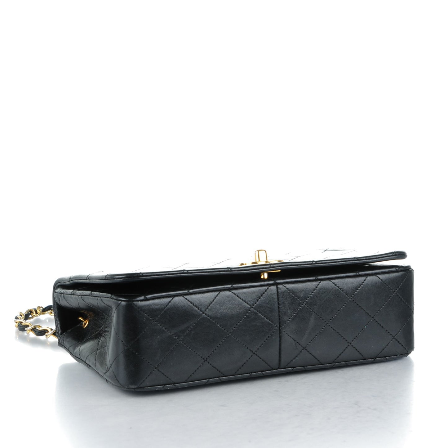 Lambskin Quilted Small Single Flap Black