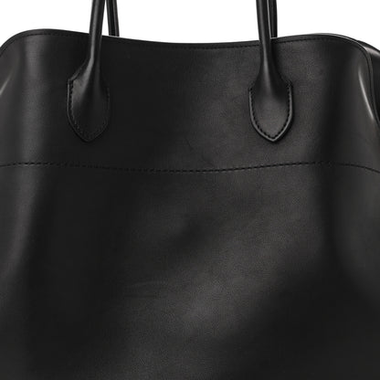 The Row Polished Saddle Calfskin Soft Margaux 17 Black 7 of 9