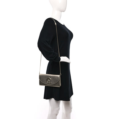 Christian Louboutin Metallic Nappa Laminated Loubi54 Crossbody Clutch Gold 2 of 9