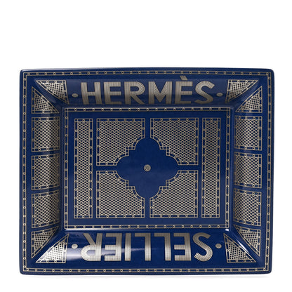 Hermes Porcelain Sellier Change Tray Bleu Roi 1 of 10