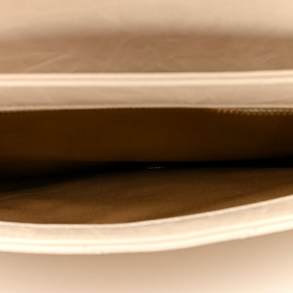 Chanel Crumpled Calfskin Chevron Envelope Clutch Ivory 6 of 11