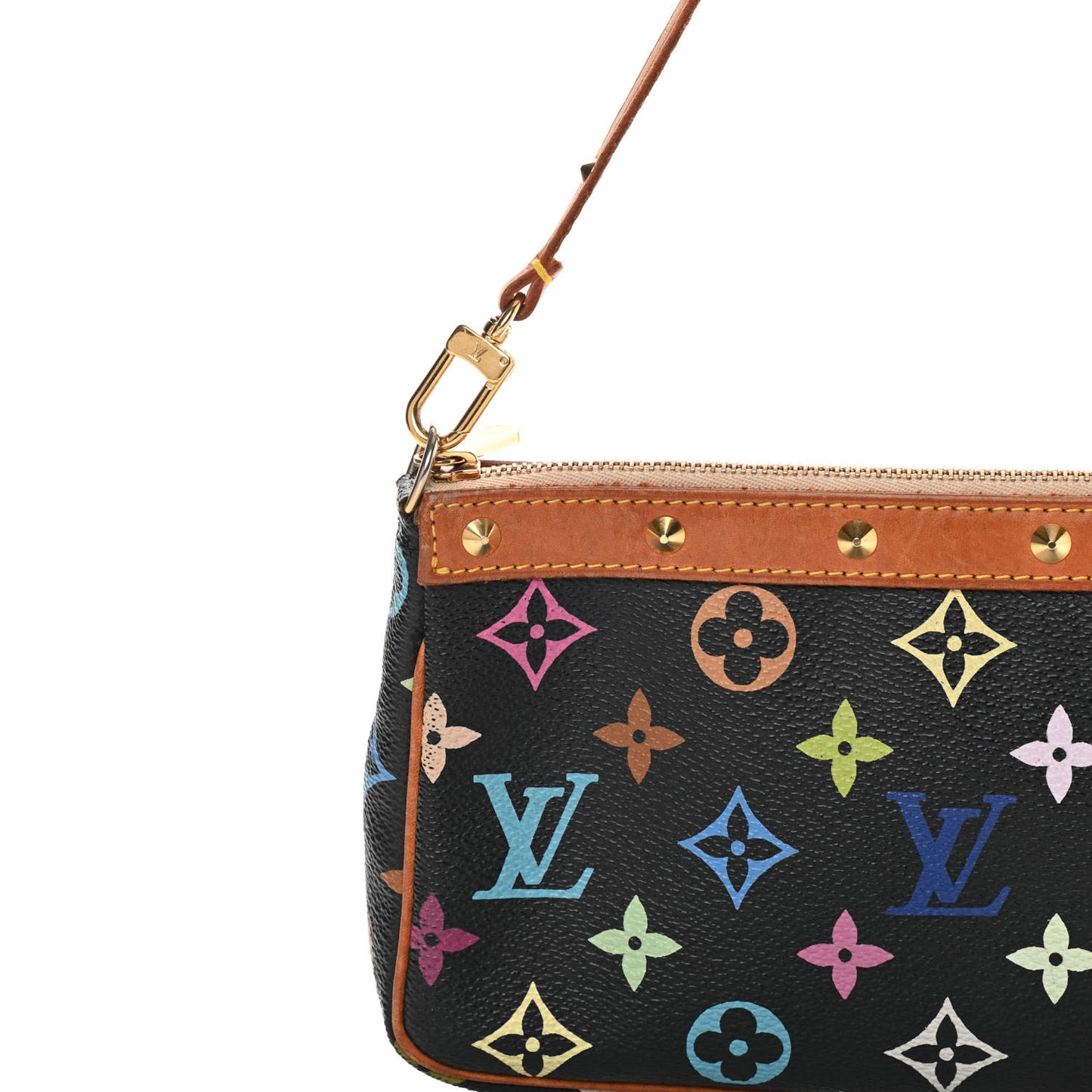 Monogram Multicolor Pochette Accessories Black