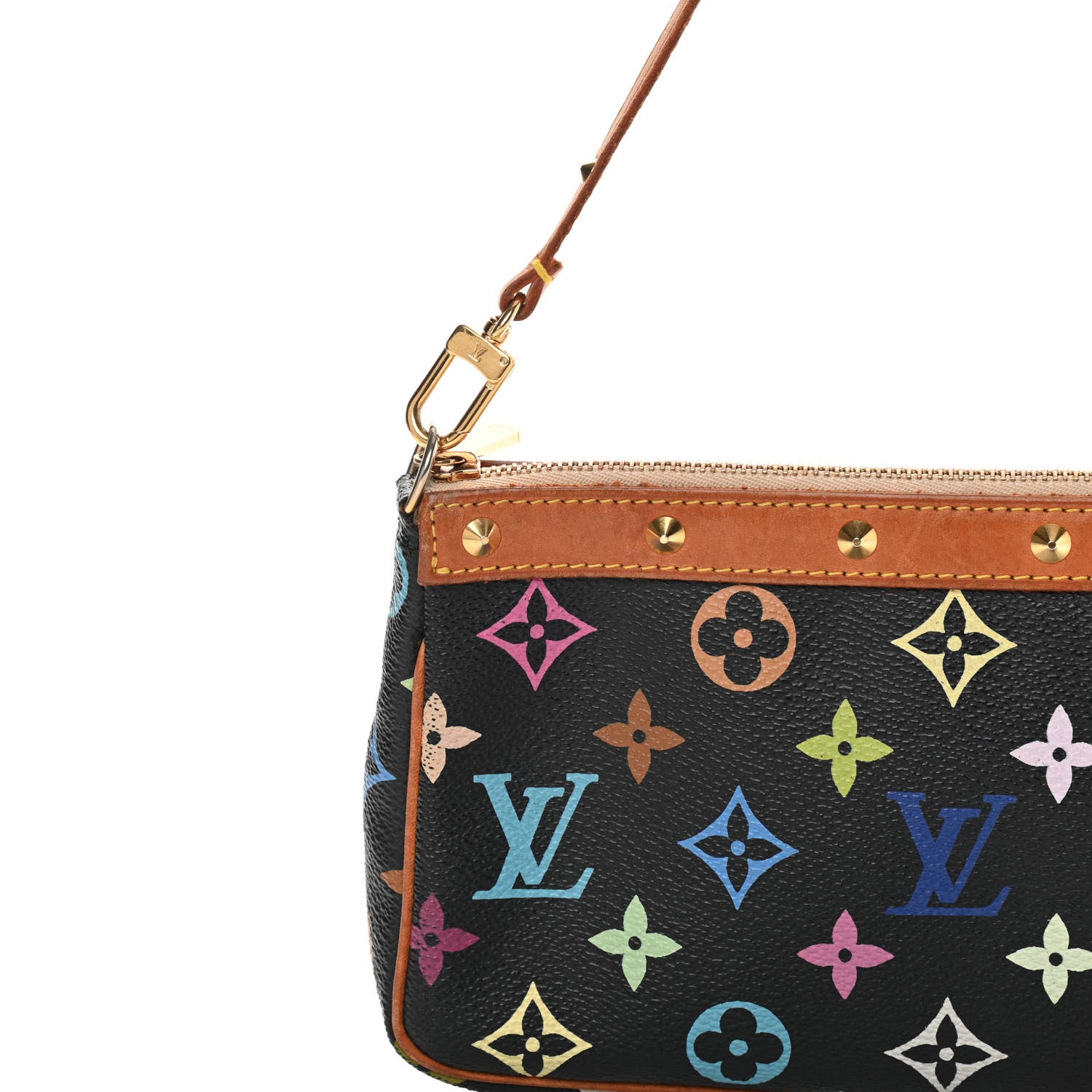 Louis Vuitton Monogram Multicolor Pochette Accessories Black 9 of 16