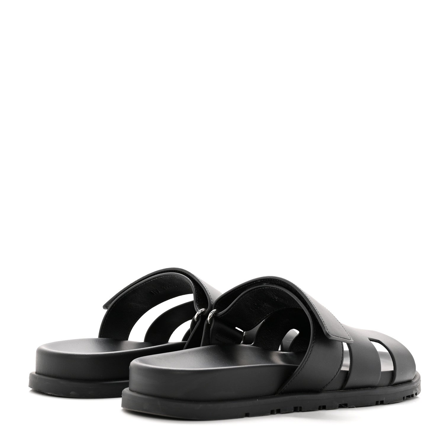 Hermes Calfskin Womens Chypre Sandals 41 Black 4 of 16
