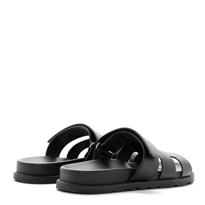 Hermes Calfskin Womens Chypre Sandals 41 Black 4 of 16