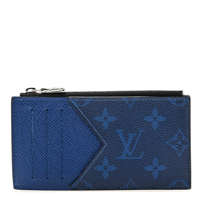 Louis Vuitton Taigarama Coin Card Holder Cobalt Blue 1 of 7
