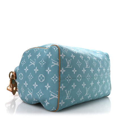 Louis Vuitton Calfskin Monogram Speedy P9 Bandouliere 40 Turquoise 4 of 12