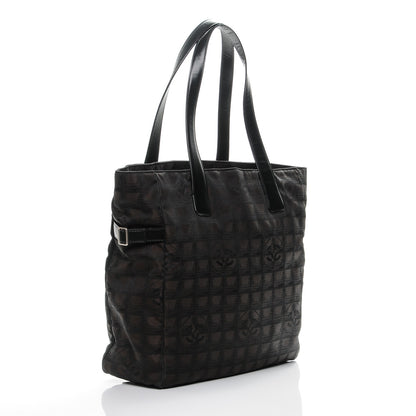 Chanel Nylon Medium Travel Tote Black Brown 3 of 7