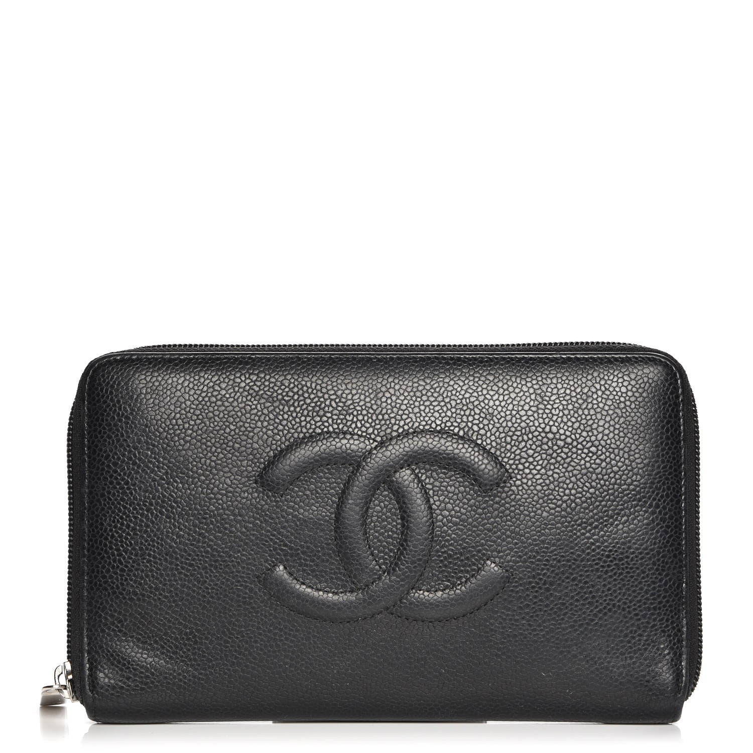 Chanel Caviar CC Timeless Large Zip Around Wallet Black 1 of 8