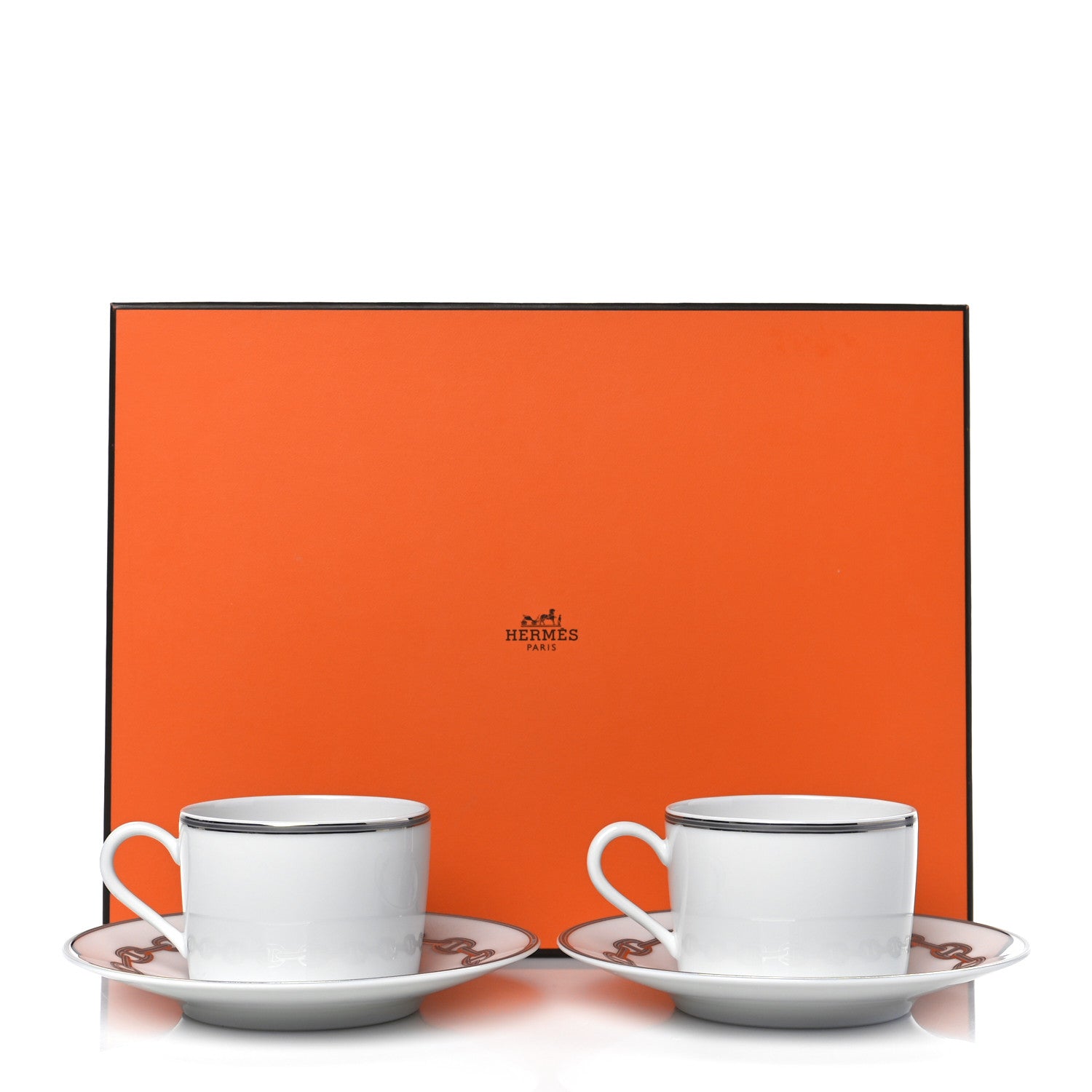 Hermes Porcelain Platinum Chaine d'Ancre Tea Cup and Saucer Set of 2 11 of 11